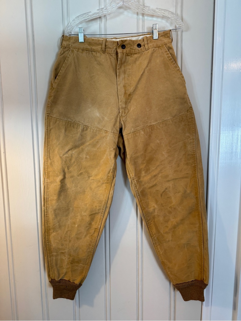 Vintage Red Head Bone Dry Waxed Canvas Hunting Pants Workwear Duck Brown